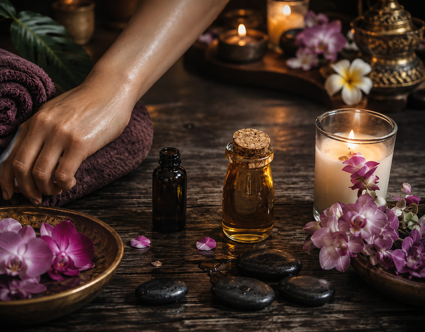 Aroma Thai-Öl-Massage