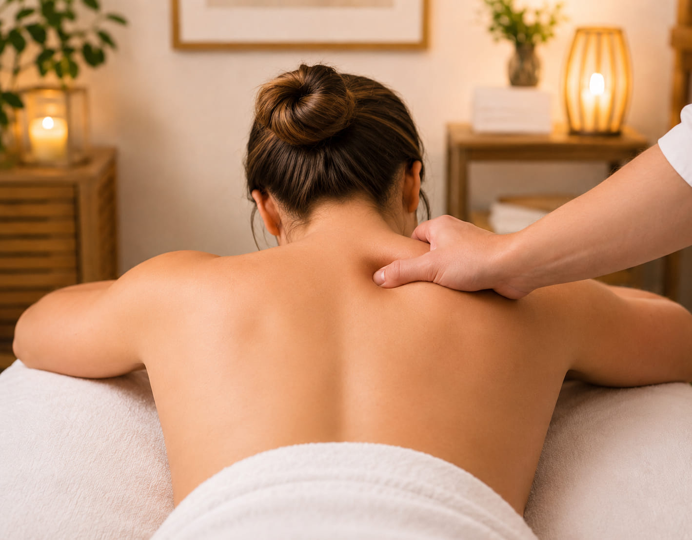Nacken- und Rücken-Massage